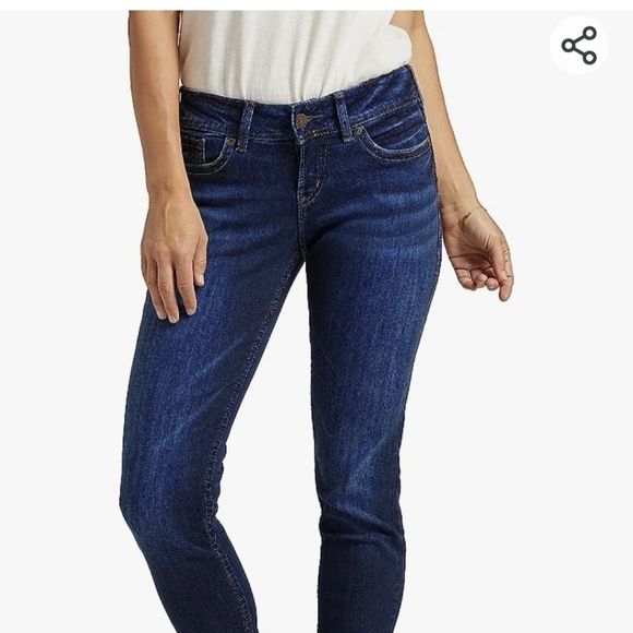 Silver Suki bootcut mid rise Excellent preloved condition Size 18 L 32 blue medi - Picture 1 of 10